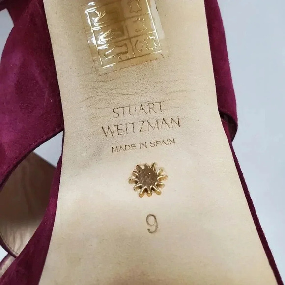STUART WEITZMAN Jerry Suede Heeled Sandals Size 9 NWT - Picture 6 of 11